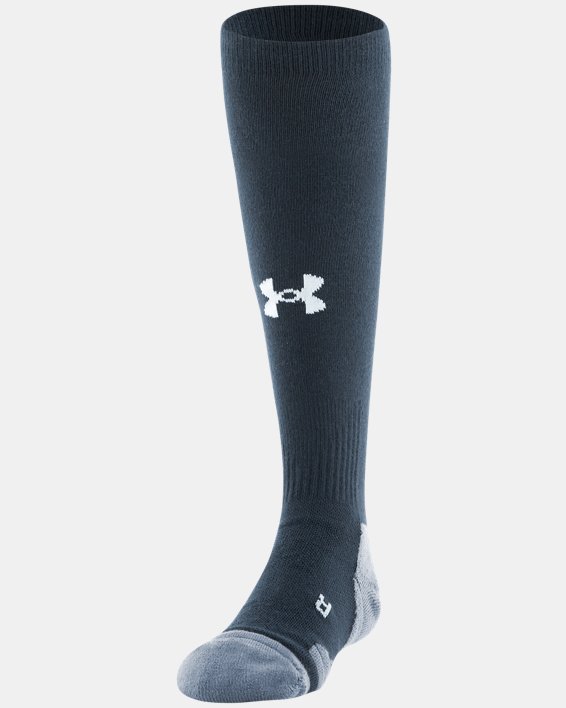 Kids' UA Team Over-The-Calf Socks, Black, pdpMainDesktop image number 2
